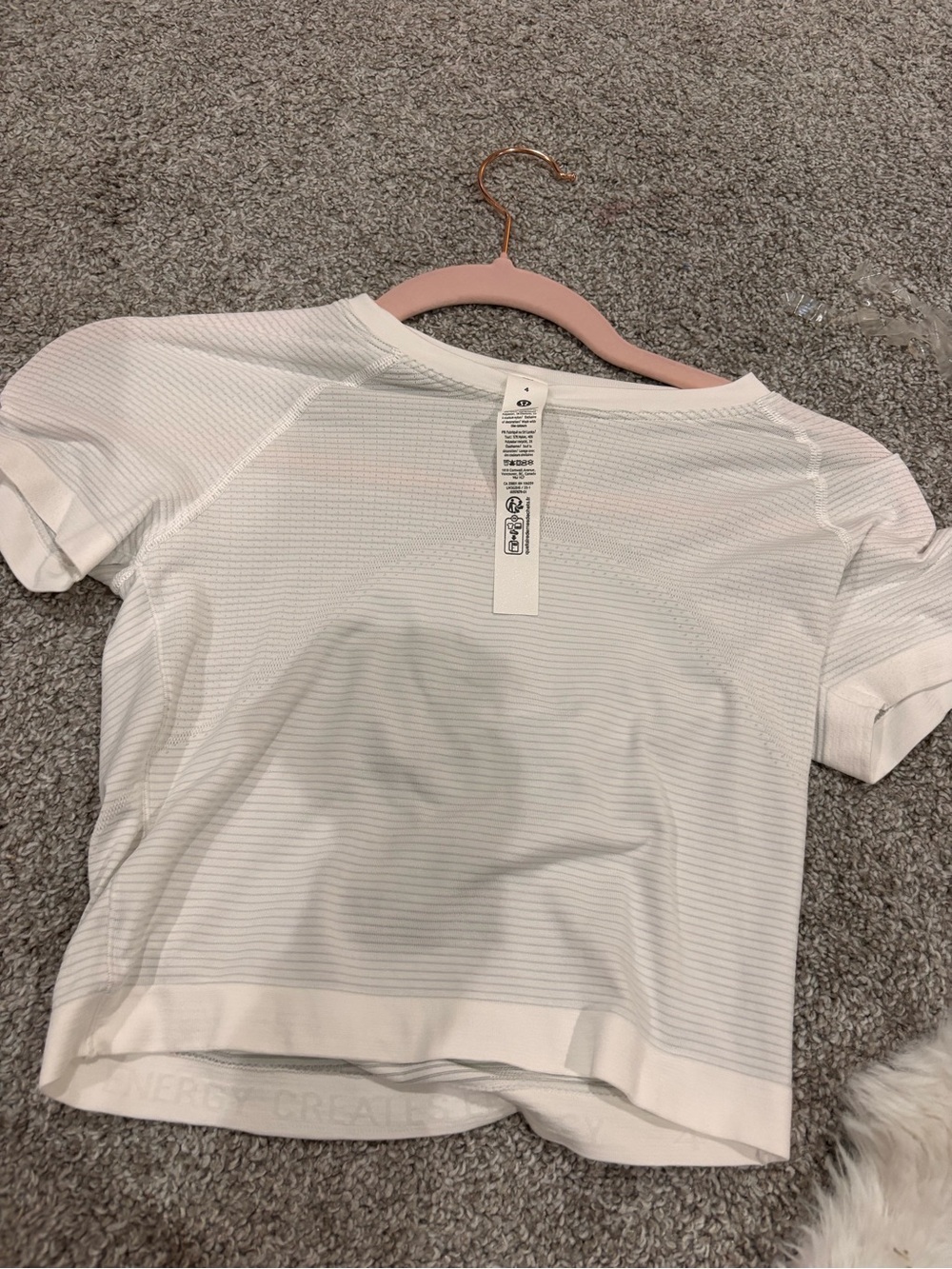 lululemon athletica White Short-Sleeve Crew Top